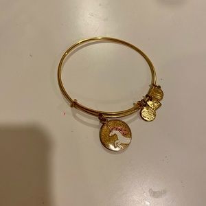 Alex and Ani gold charm bracelet